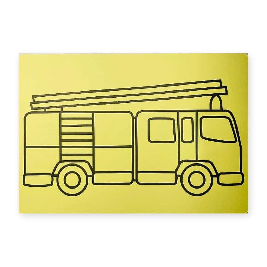 Sand Art Sheet - Fire Truck