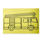 Sand Art Sheet - Fire Truck