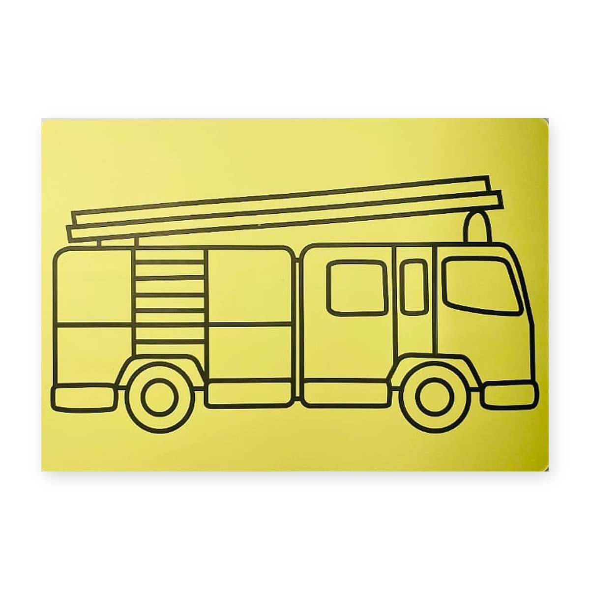 Sand Art Sheet - Fire Truck