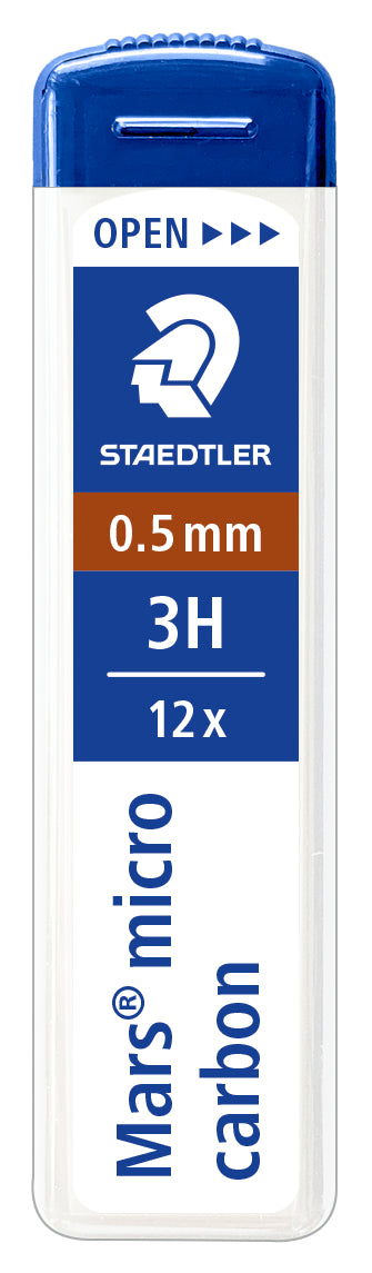 STAEDTLER Mars micro carbon Leads 250 — 0.5 mm, Tube of 12