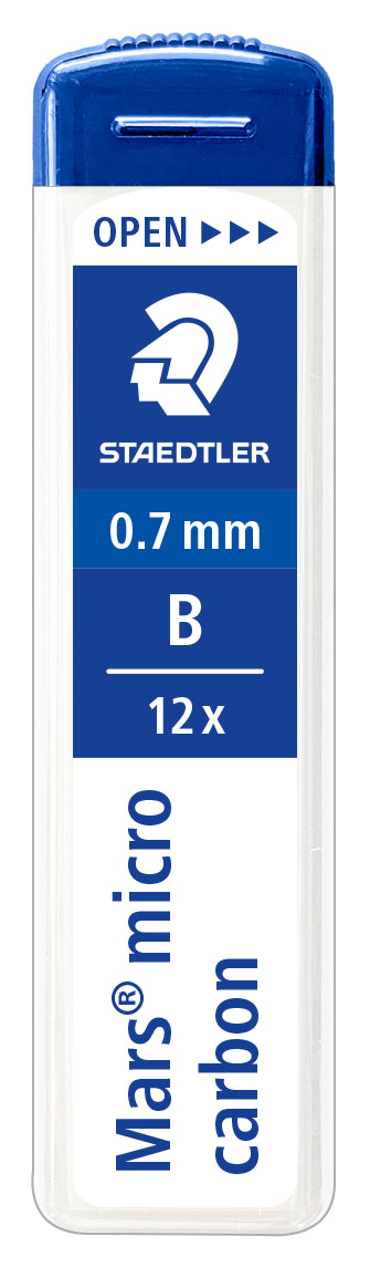 STAEDTLER Mars micro carbon Leads 250 — 0.7 mm, Tube of 12