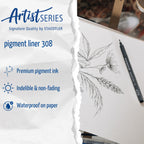 STAEDTLER Pigment Liner 308 — Black, Single