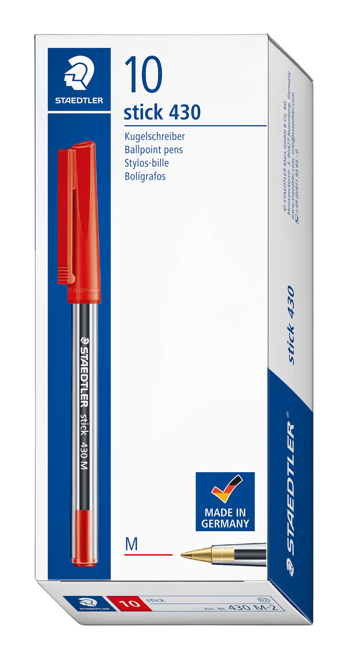 Staedtler Ballpoint Pen - Multiple Colors - Pack of 5/10