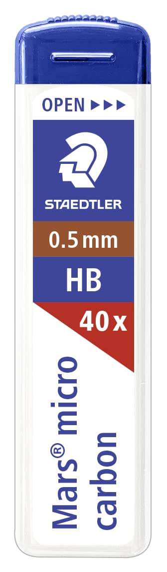 STAEDTLER Mars micro carbon Leads 255 — 0.5 mm HB, Tube of 40