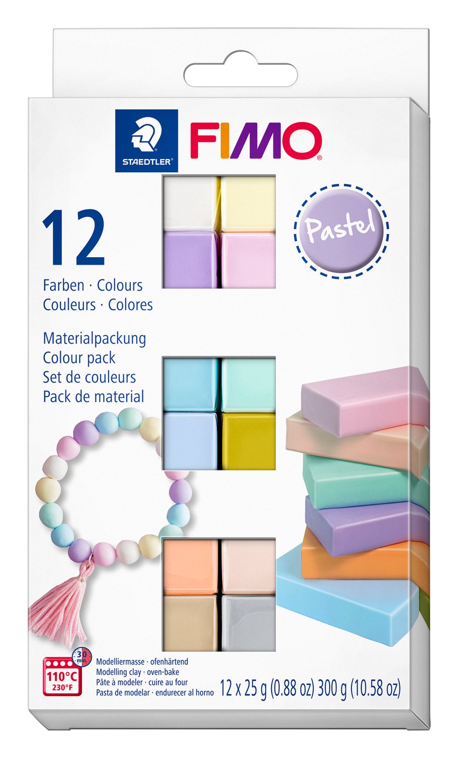 STAEDTLER FIMO Oven-Bake Clay — Pastel Set of 12