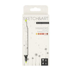 Bruno Visconti Sketch&Art Double-Sided Alcohol Markers "Terracotta" — 6 Colours