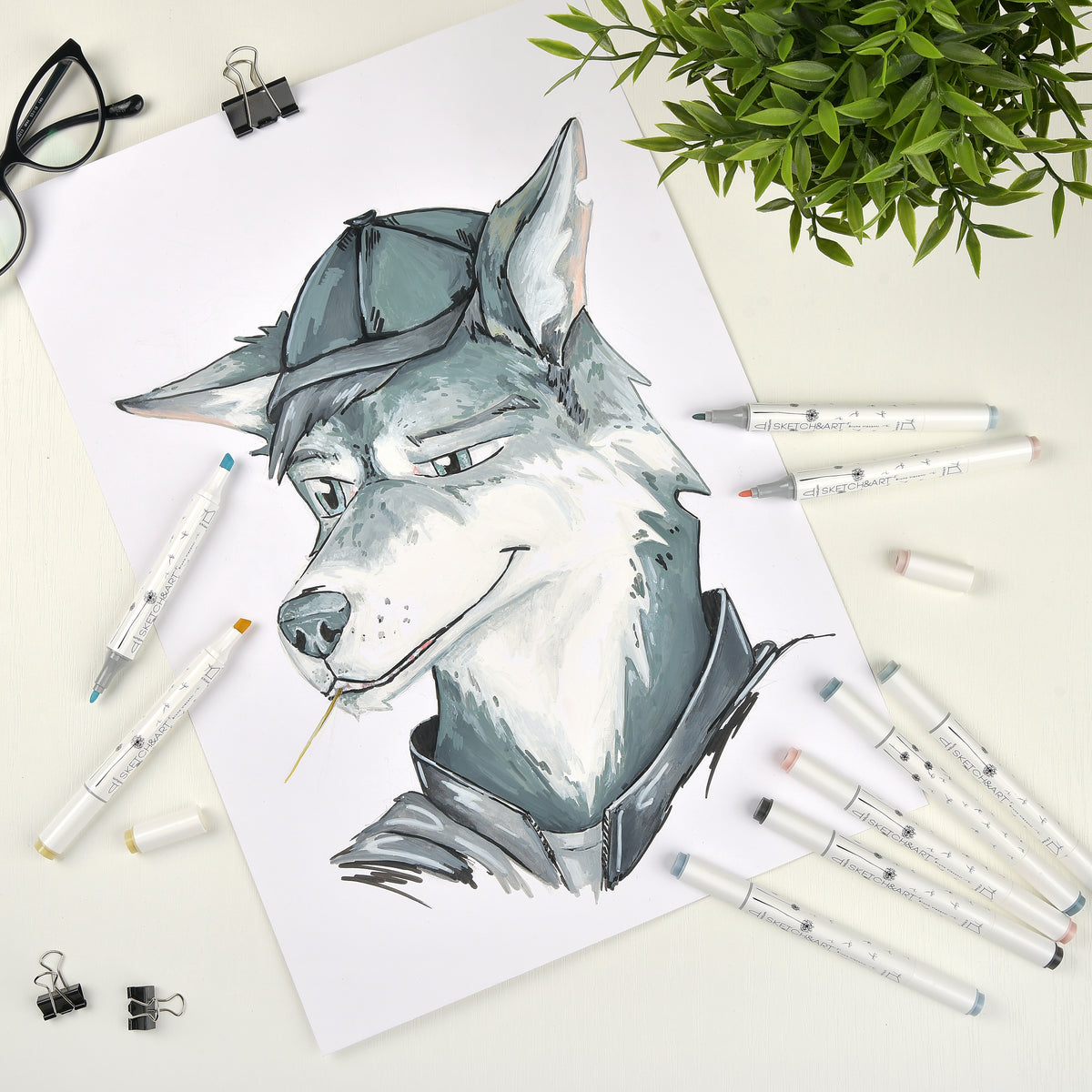 Bruno Visconti Sketch&Art Double-Sided Alcohol Markers "Terracotta" — 6 Colours