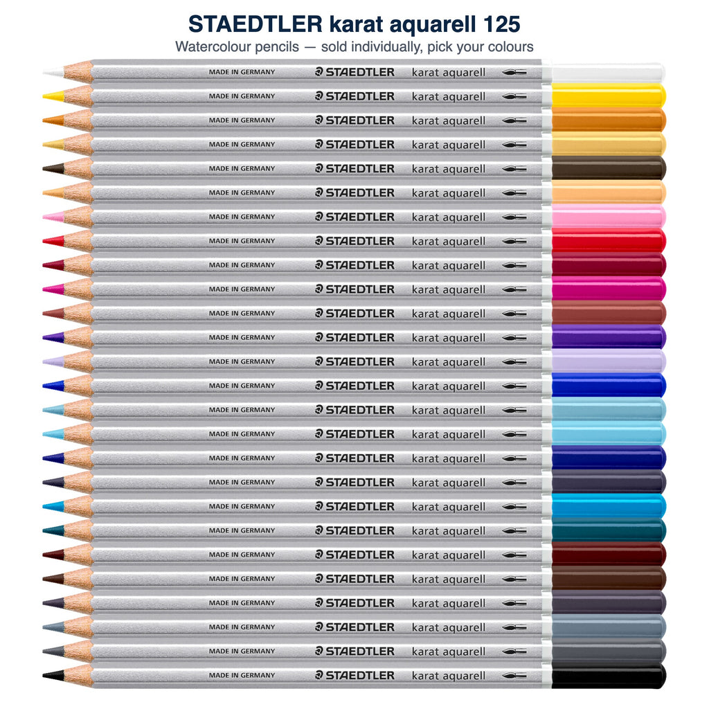 STAEDTLER Karat Aquarell 125 Watercolour Pencil — Single, 30 Colours