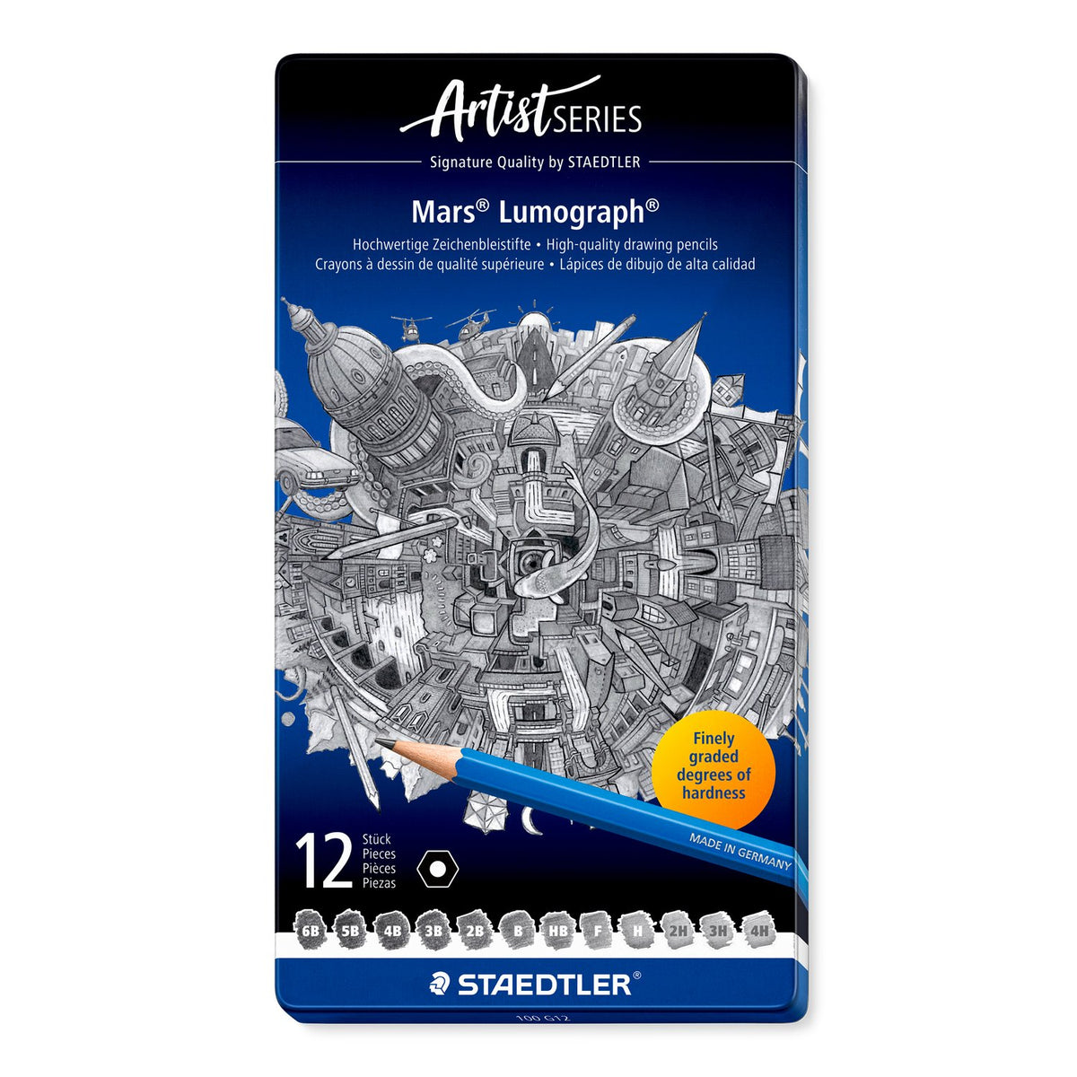 STAEDTLER Mars Lumograph Drawing Pencils — Set of 12