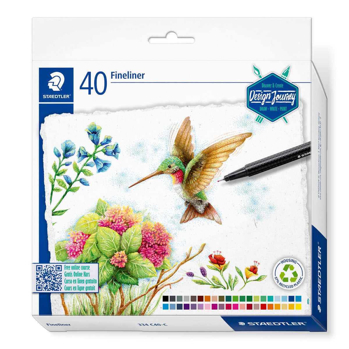 STAEDTLER Triplus Fineliner Set — 40 Colours