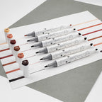 Bruno Visconti Sketch&Art Double-Sided Alcohol Markers "Terracotta" — 6 Colours