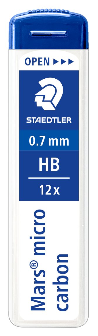 STAEDTLER Mars micro carbon Leads 250 — 0.7 mm, Tube of 12