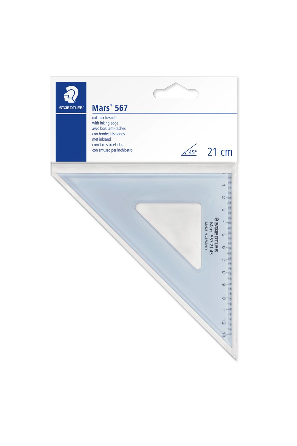 STAEDTLER Mars Set Square 567 — 45°, 21 cm