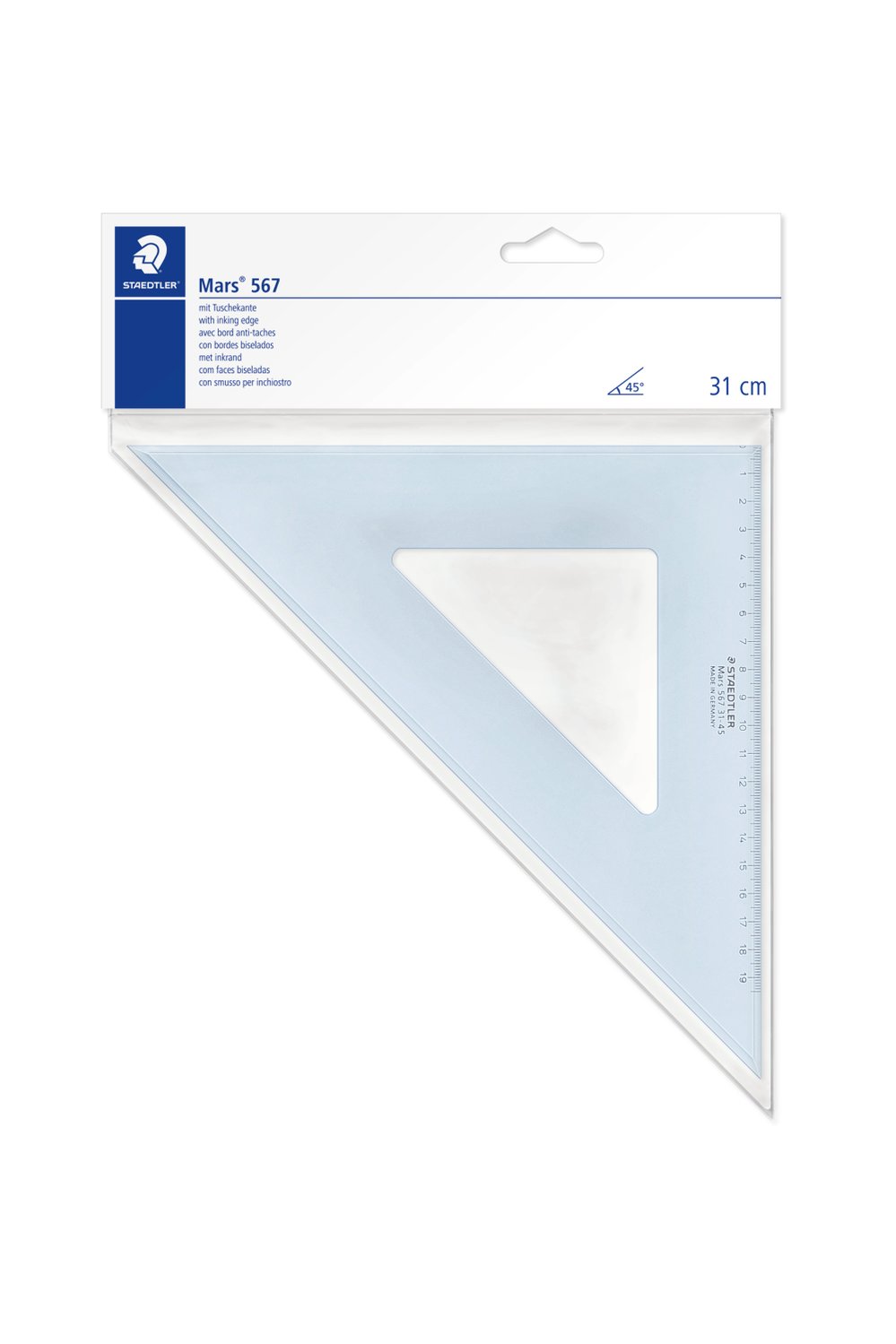 STAEDTLER Mars Set Square 567 — 45°, 31 cm