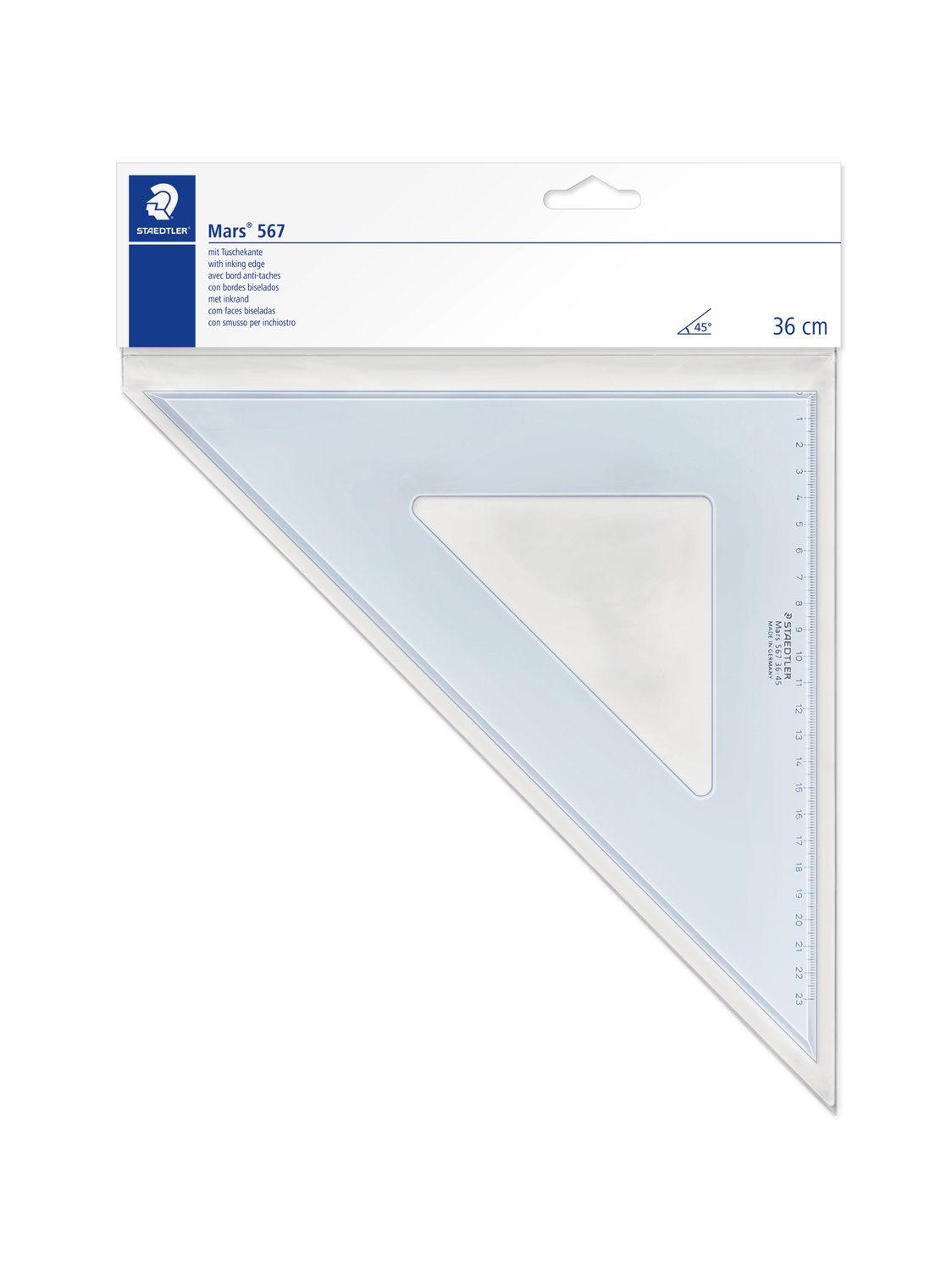 STAEDTLER Mars Set Square 567 — 45°, 36 cm