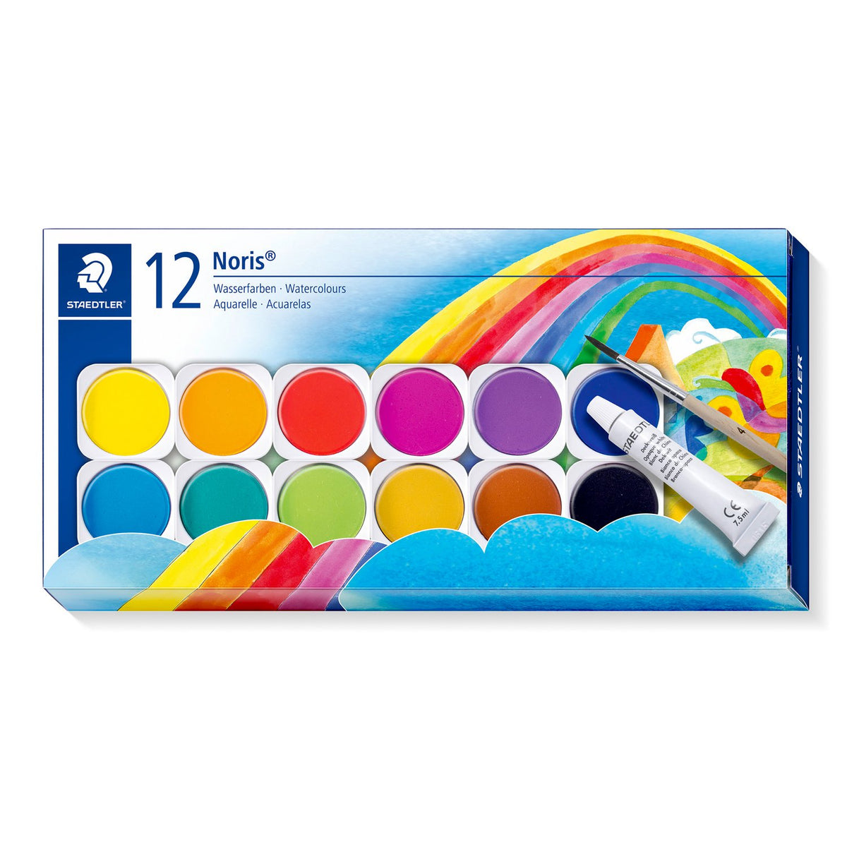 STAEDTLER Noris Watercolour Paint Box — 12 Colours