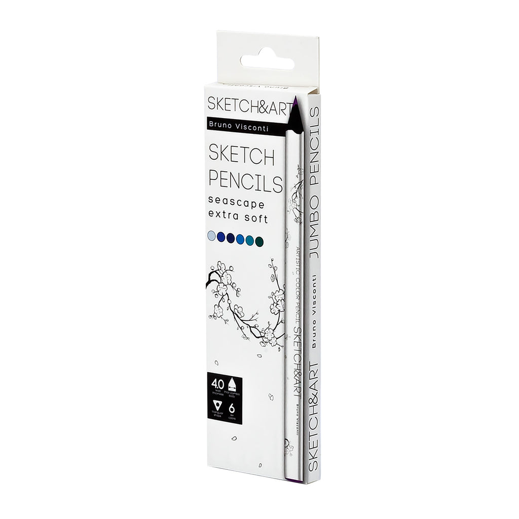 Bruno Visconti Sketch&Art Jumbo Colour Pencils — 6 Colours