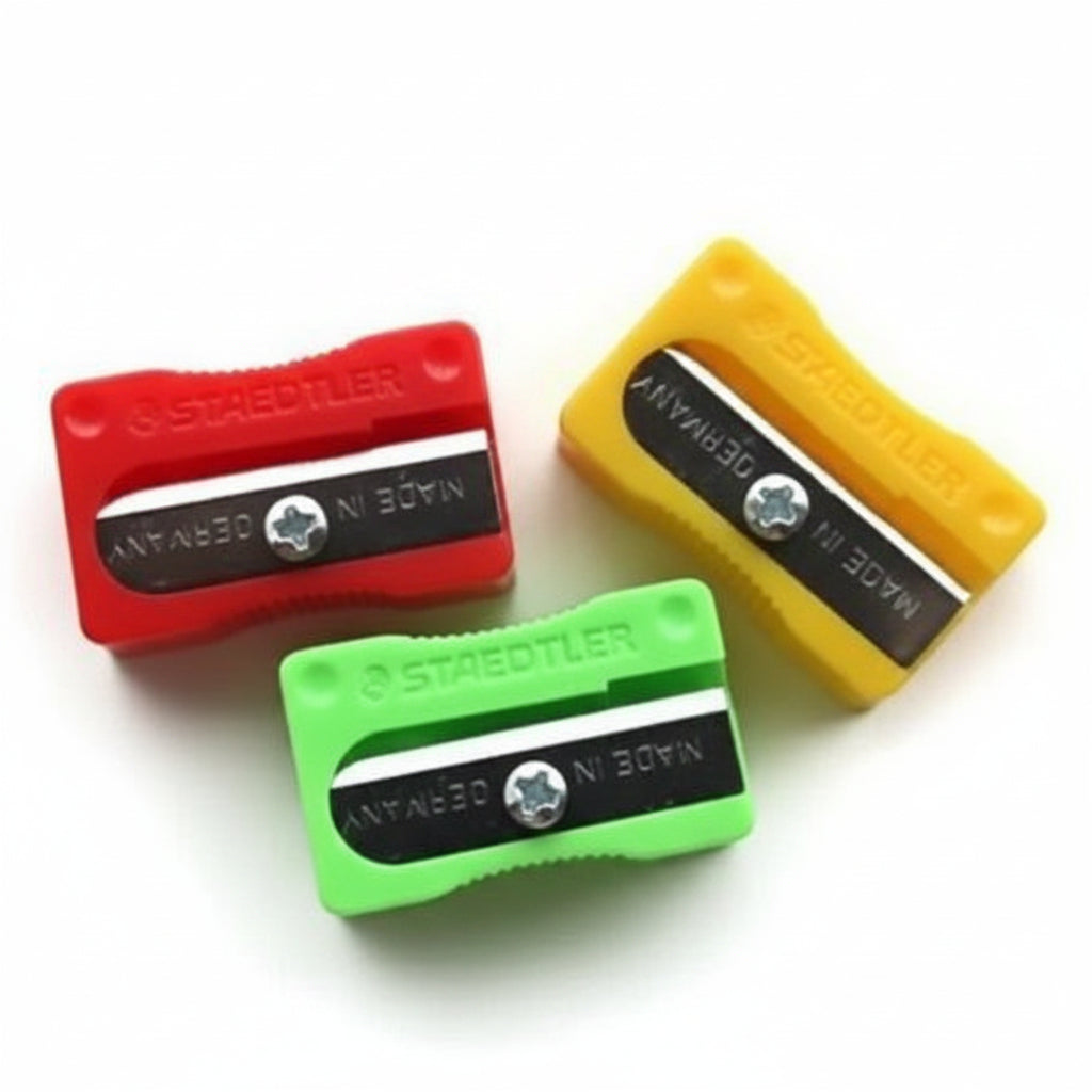 STAEDTLER Luna Plastic Sharpener — Single Hole, 1 Piece (Random Colour)