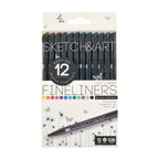 Bruno Visconti Sketch&Art "Black Edition" Fineliners — 12 Colours, 0.36 mm