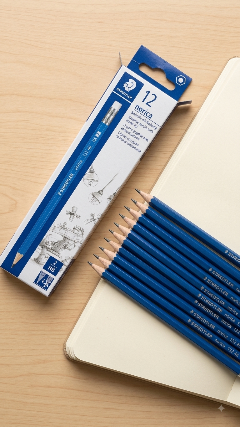 STAEDTLER Norica HB Pencil with Eraser — Pack of 12