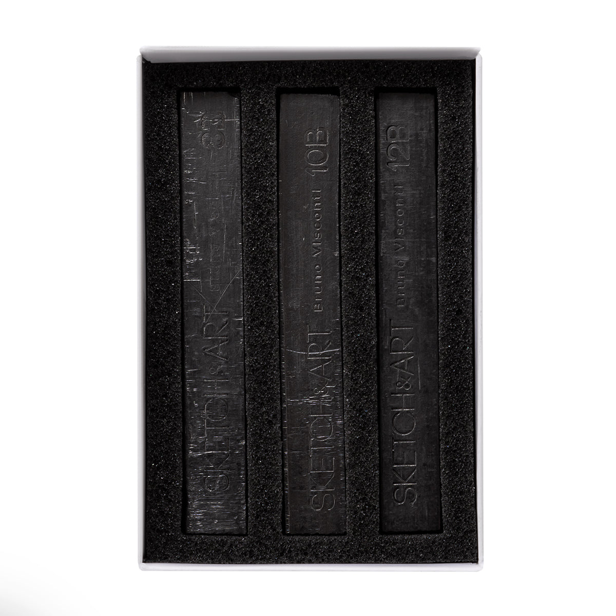 Bruno Visconti Sketch&Art Compressed Graphite Sticks — Set of 3 (8B, 10B, 12B)